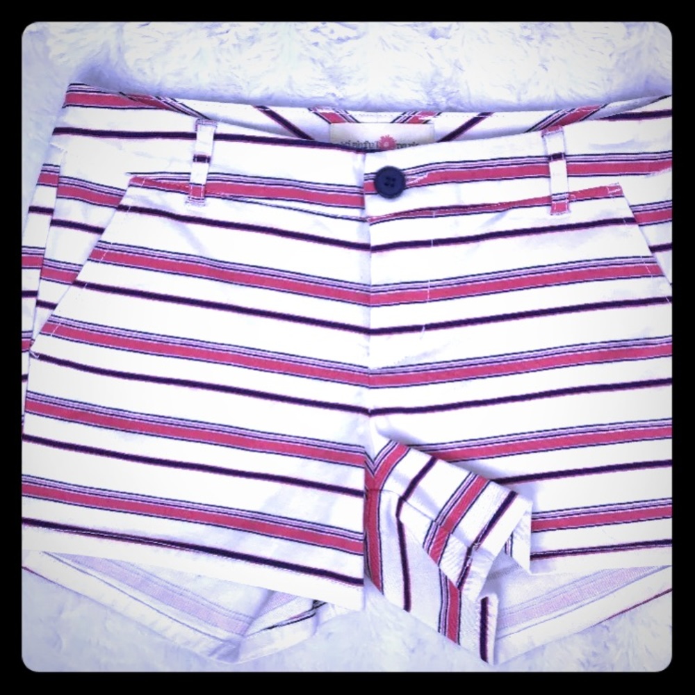 Wishful Park Shorts White striped size 1 New